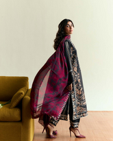 3-PC Unstitched Embroidered Lawn Coco By Zara Shahjahan | VELOUR-D2